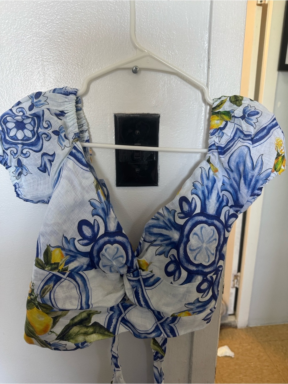 Blue & White Floral set ( 100% Lino linen)